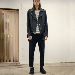 AllSaints Kahawa Leather Biker Jacket Small